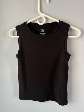 GAP Classic Black Modern Tank Top, Crew Neck Size XS Layering Minimalist